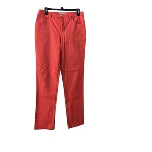 🌼3 for $15🦋 CHARTER CLUB Jeans orange Swiss dot  size 6 regular‎ straight leg